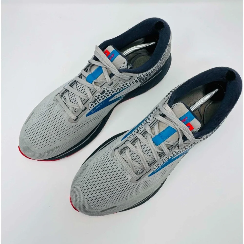 Brooks Ghost 14 Men's Size 13 D Running Shoes Gray Blue Red 1103691D078 Comfort